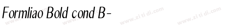 Formliao Bold cond B字体转换